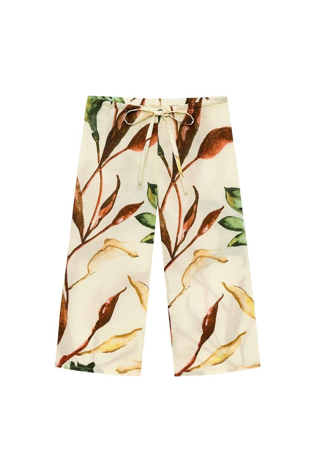 Kids | Drawstring Wide Leg Pant | Rooted Floral