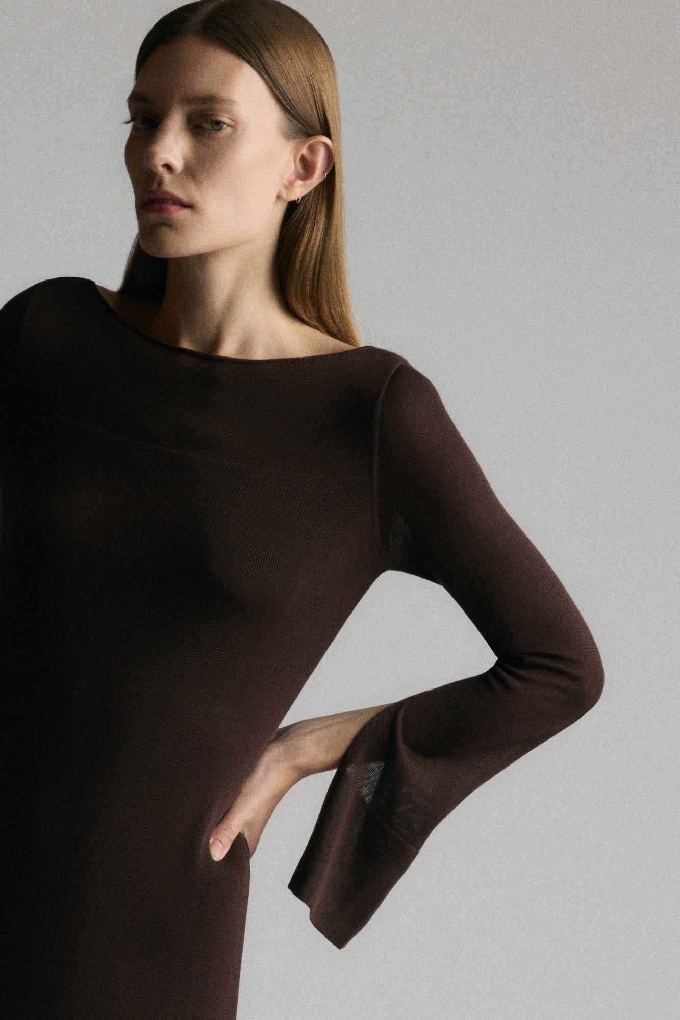 Marije | Rosalynn Semi-Sheer Tencel-Blend Knit Dress in Size Small