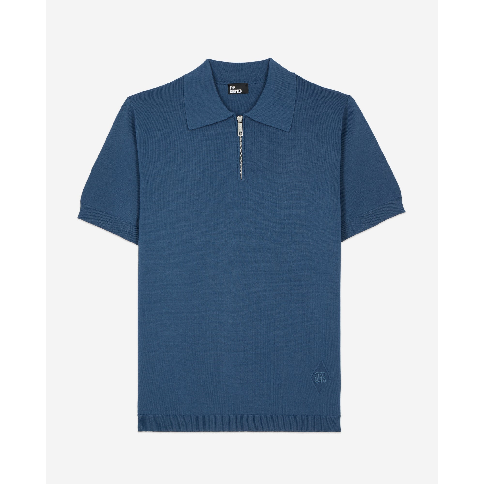 Royal Blue Knitted Polo T-Shirt | Men | Middle Navy