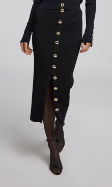 Addie Rib Skirt | Black