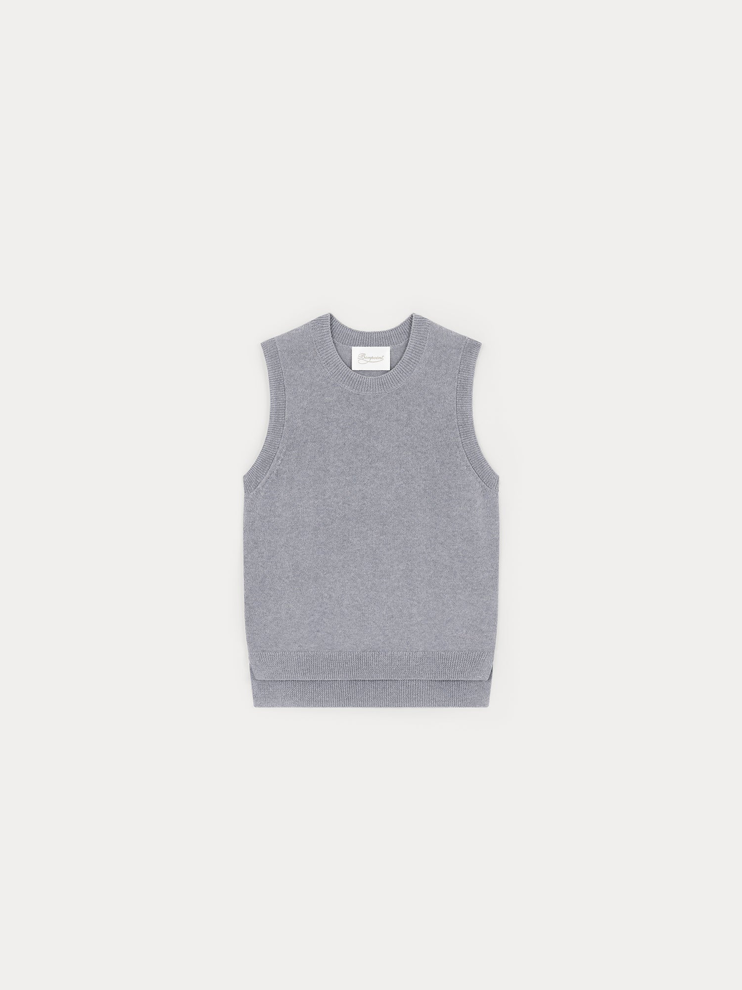Women | Northern Sleeveless Vest In Cotton And Linen | Blue