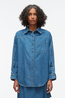 Chambray Oversized Shirt | Indigo