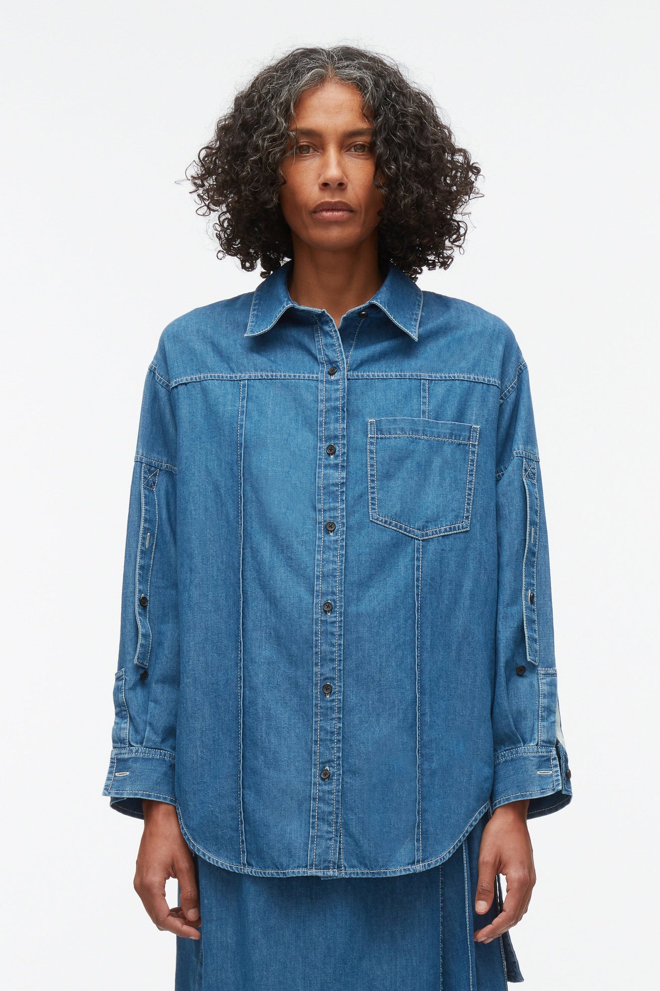 Chambray Oversized Shirt | Indigo