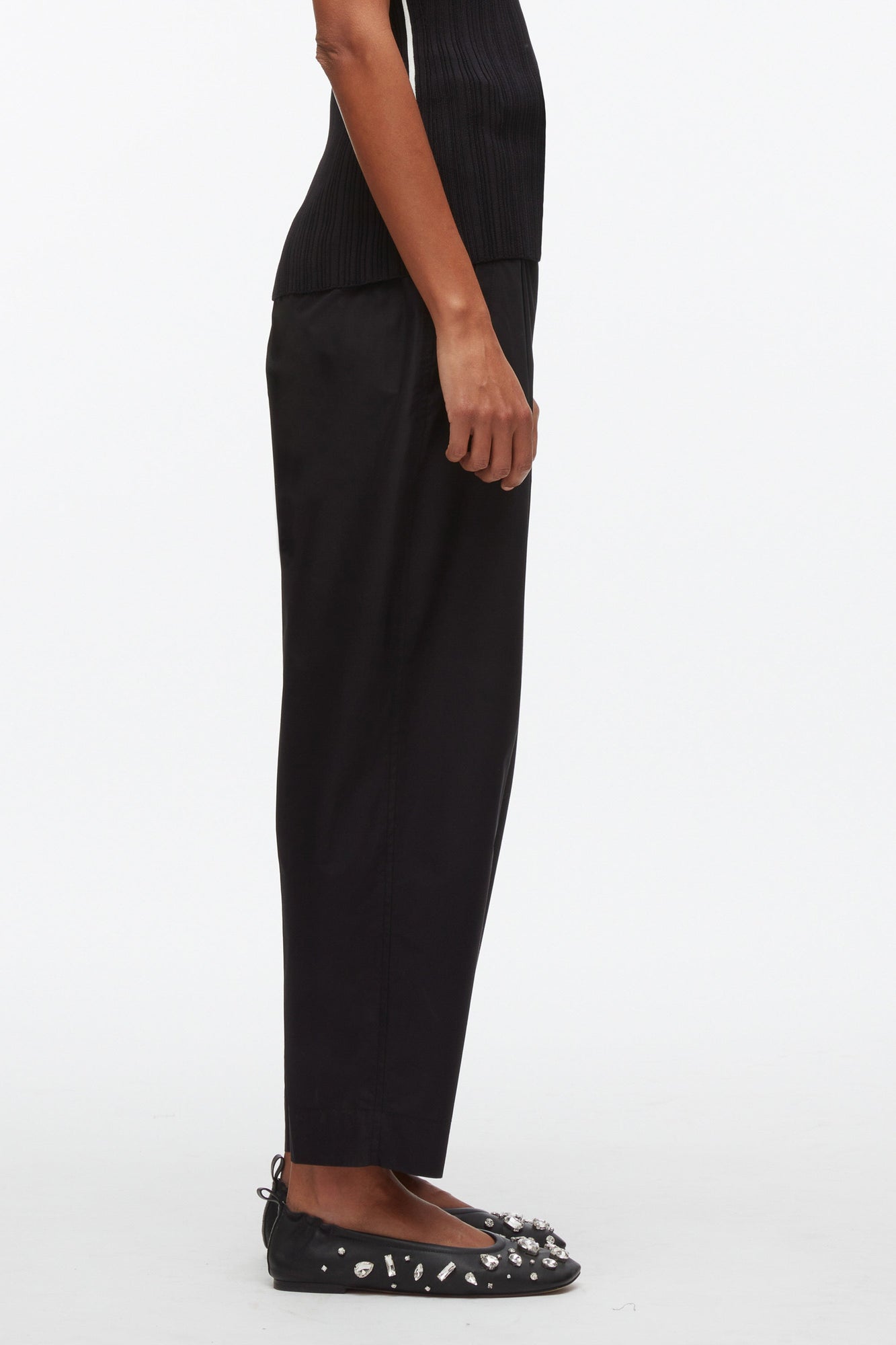 Buckle Waistband Trouser | Black