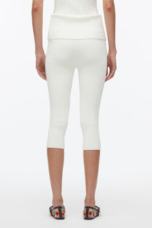 Compact Rib Capris | Ivory