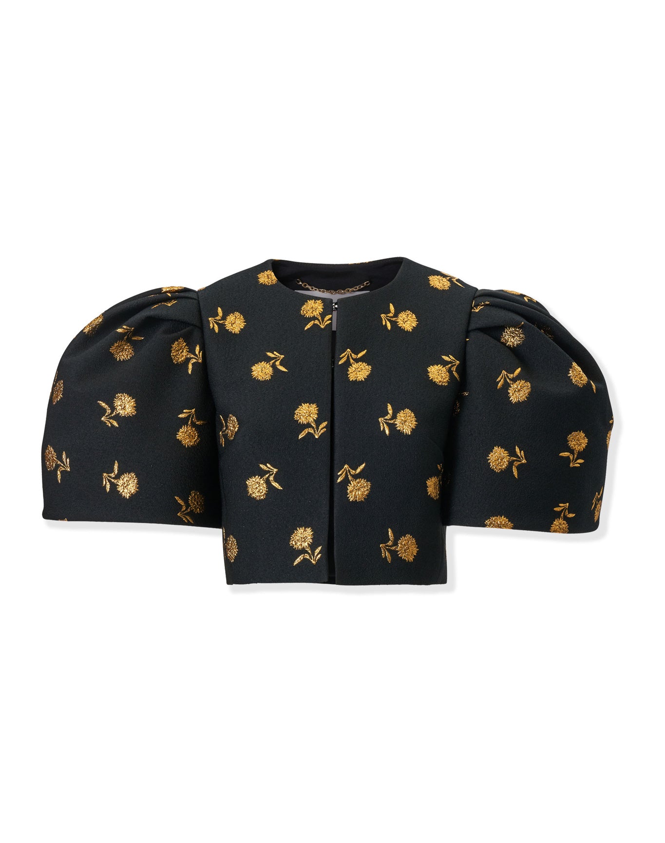Bell Sleeve Cropped Jacket | Black Multi