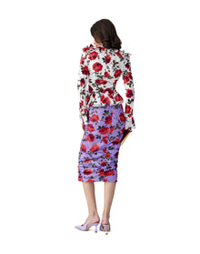 Ruched Pencil Skirt | Violeta Multi