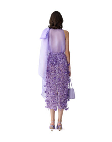 Sleeveless Button Front Top With Bow | Violeta