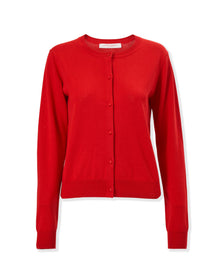Long Sleeve Cardigan | Herrera Red