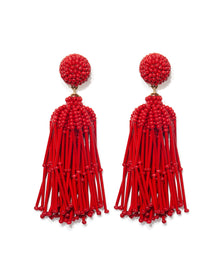 Tassel Earrings | Herrera Red