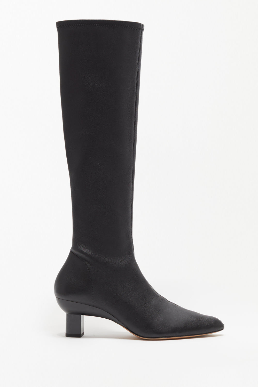 Verona Tall Heeled Stretch Boot | Black
