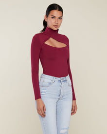 Cut Out Bodysuit | Wine Red