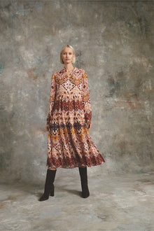 Lolan Dress | Rose Dawn Geo Emblem