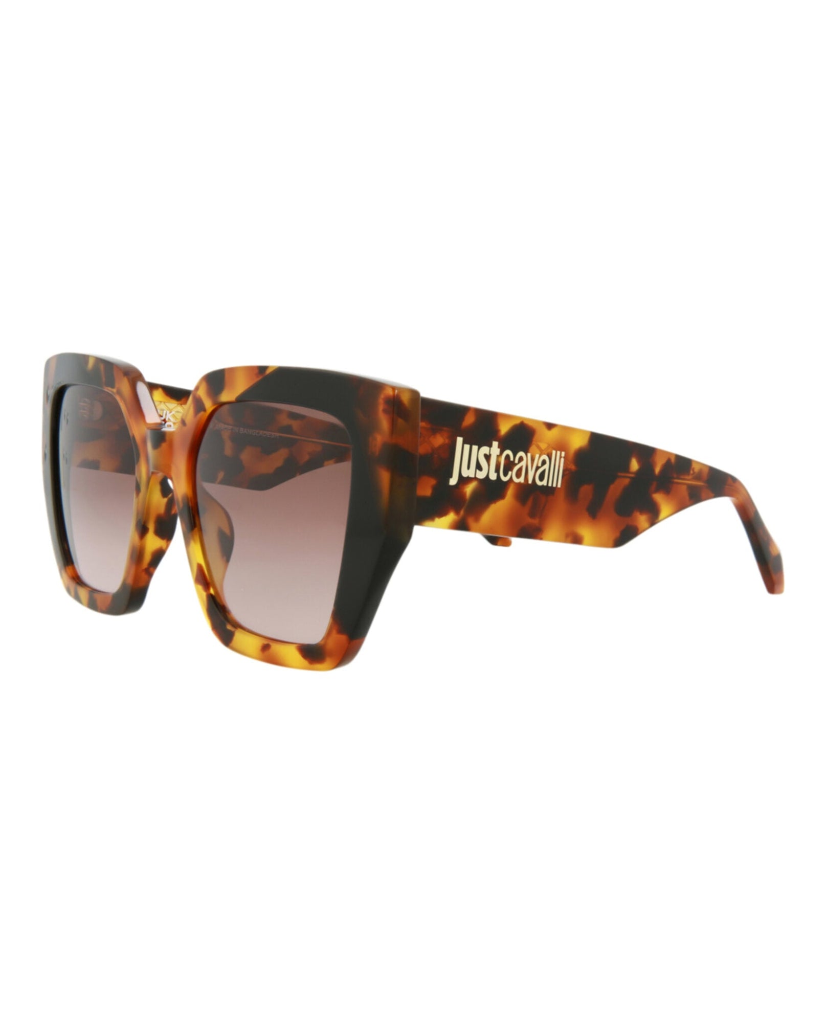 Just Cavalli Square Acetate Sunglasses | Havana