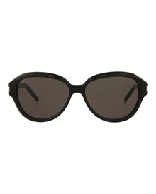 Saint Laurent Round Acetate Sunglasses | Black