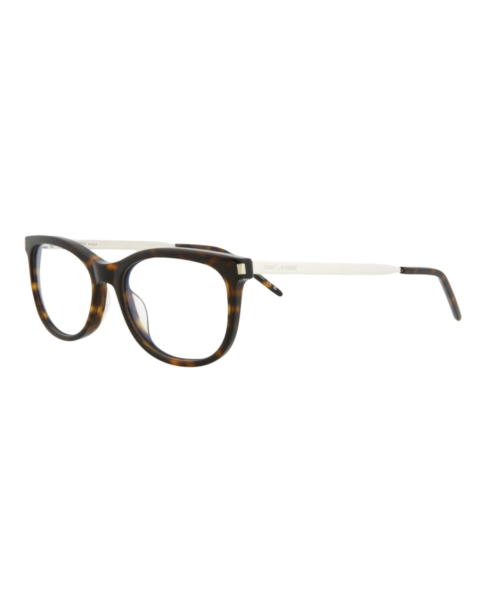 Saint Laurent Round Acetate Optical Frames | Havana