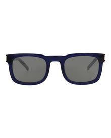 Saint Laurent Square Recycled Acetate Sunglasses | Blue