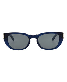 Saint Laurent Round Recycled Acetate Sunglasses | Blue