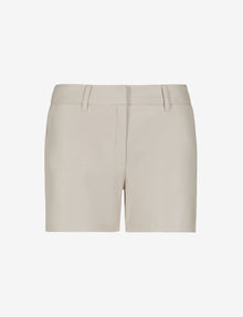 Faux Leather Tailored Short::Porcelain::Main