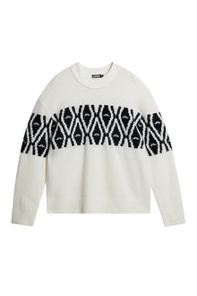 Men | Jalen Jacquard Knitted Sweater | Whisper White