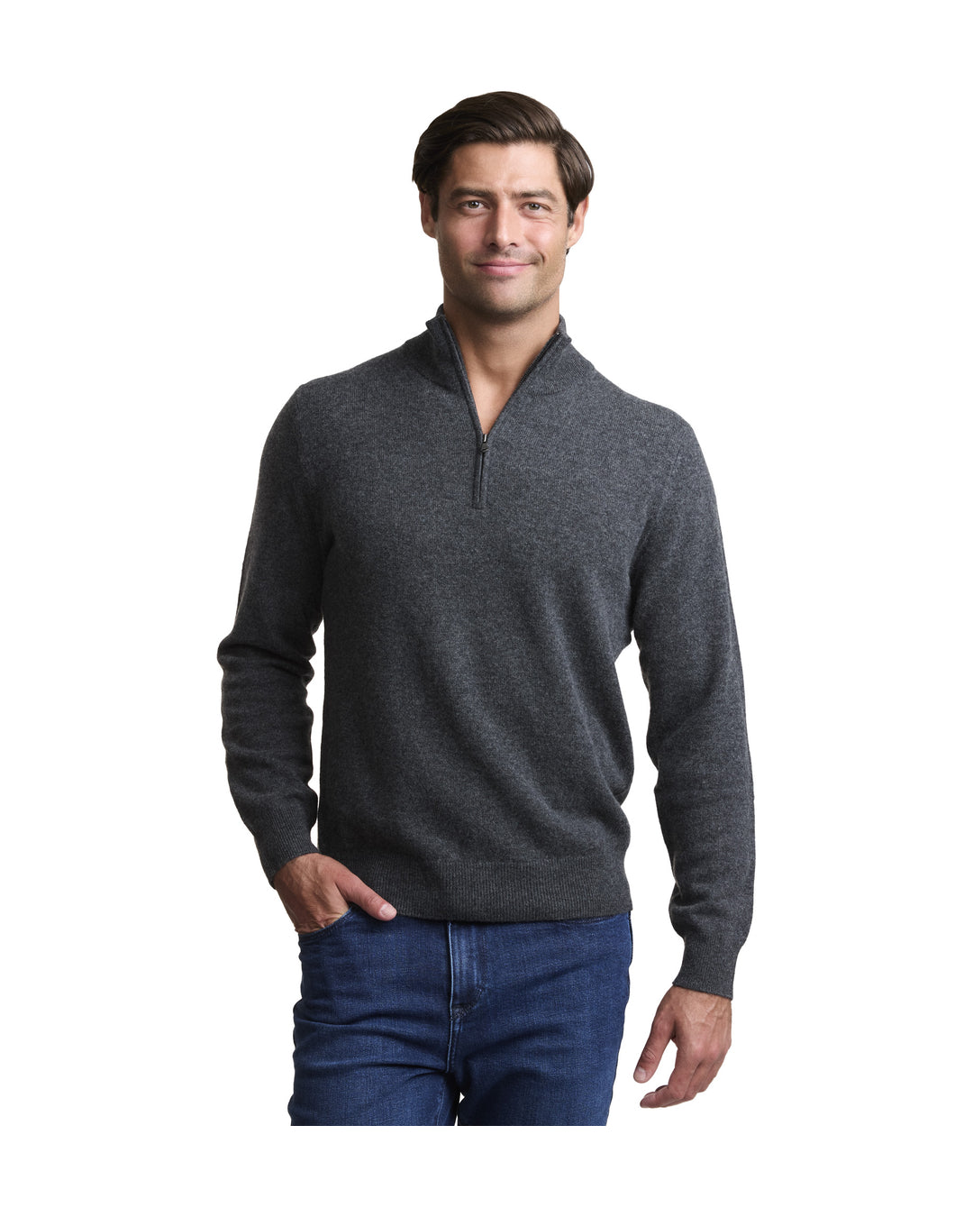 NOMAD | Men | Men's Cashmere Sweater | Charcoal