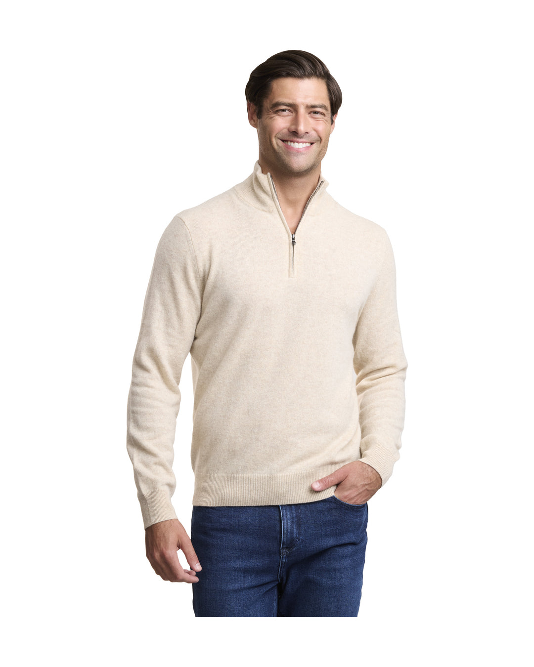 NOMAD | Men | Men's Cashmere Sweater | Oatmeal