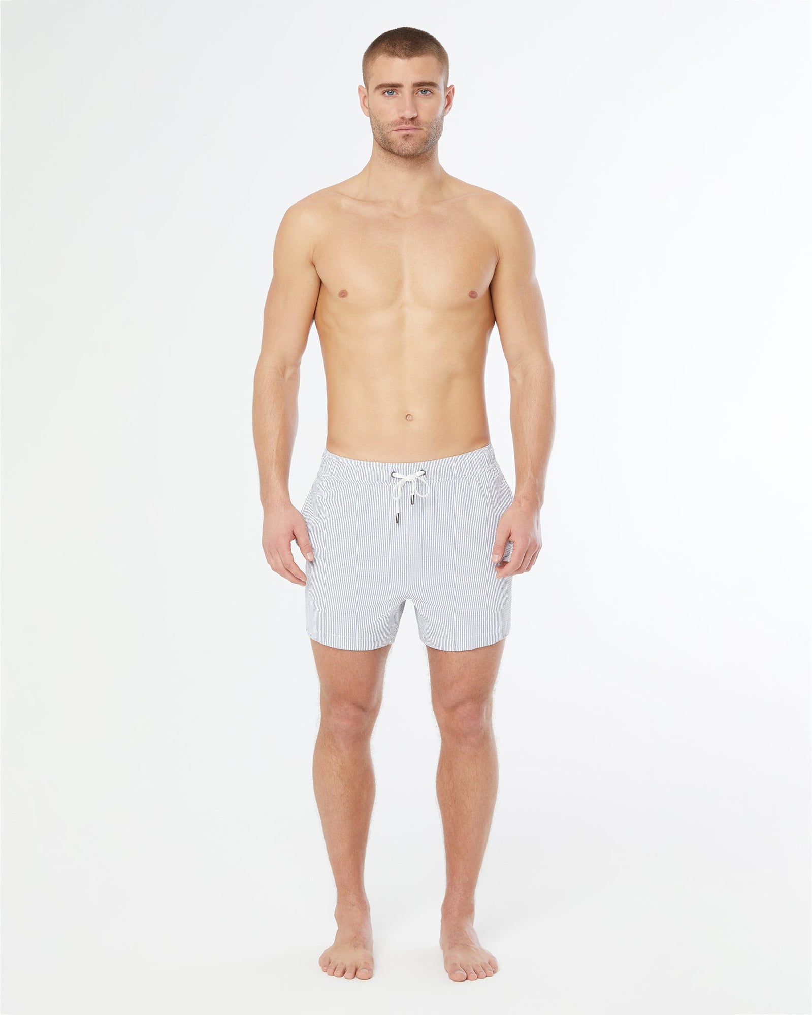 Mens | Charles 5" Swim Trunk - S2024 | Deep Navy/White