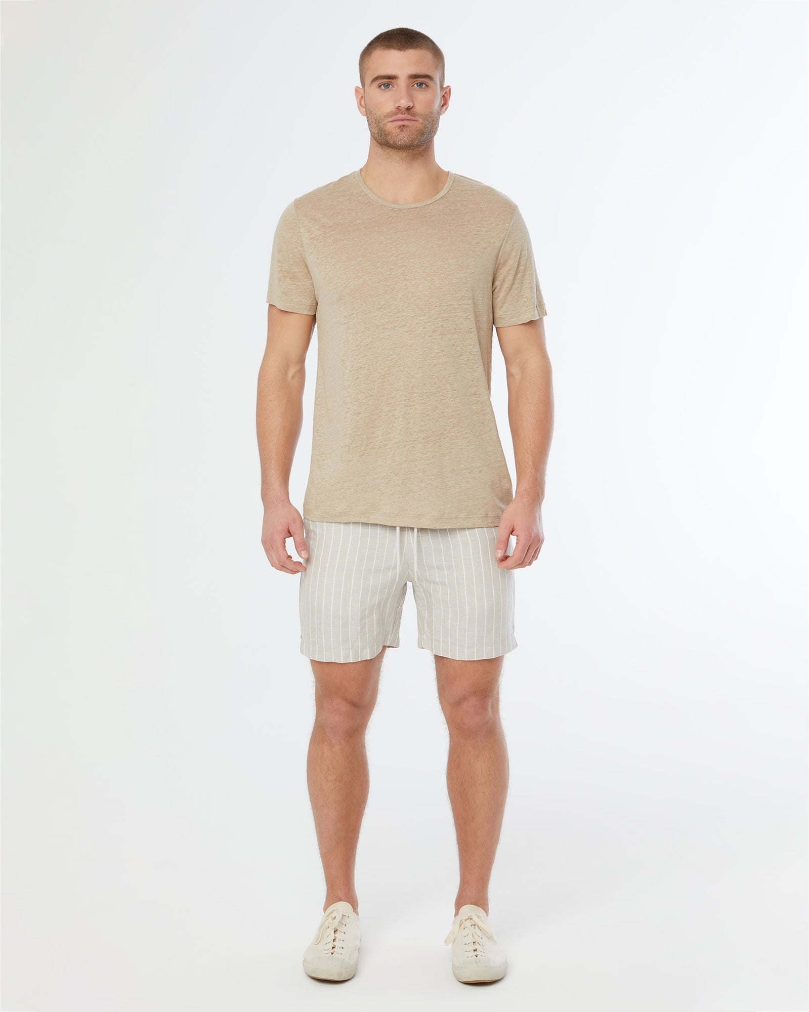 Mens | Chad Linen Tee | Tan