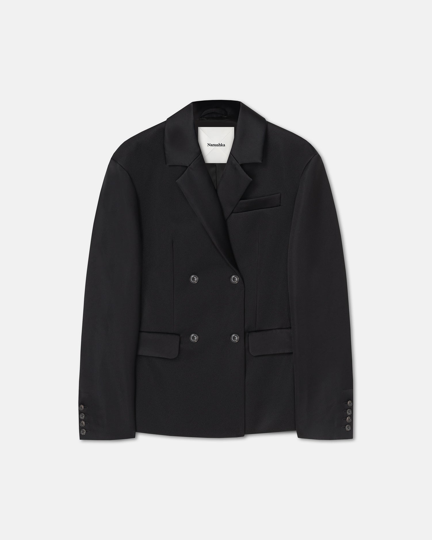 Womens | Steve Tech-Satin Blazer | Black