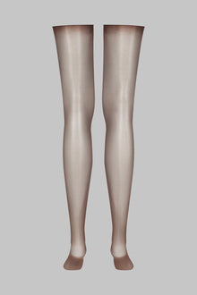 Cut and curled sheer stockings - 20D - Les Coquetteries | Black