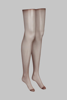 Cut and curled sheer stockings - 20D - Les Coquetteries | Black