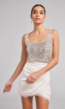 Jazz Sequin Tank | Silver