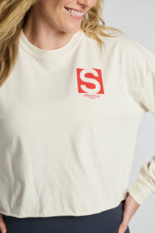 Soul by SoulCycle | Julia Crop Long Sleeve | Cream