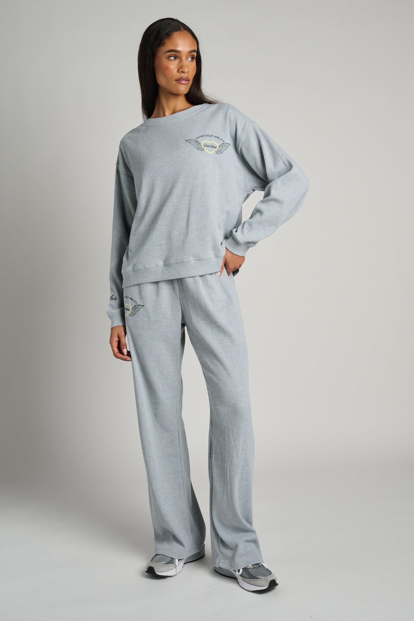 The Mayfair Group | Soul Care Waffle Sweatpant | Grey