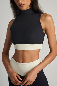 Year of Ours | Ribbed Contrast Bodhi Bra | Black/White