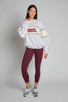 Soul by SoulCycle | Dakota Crew Neck | Heather Grey