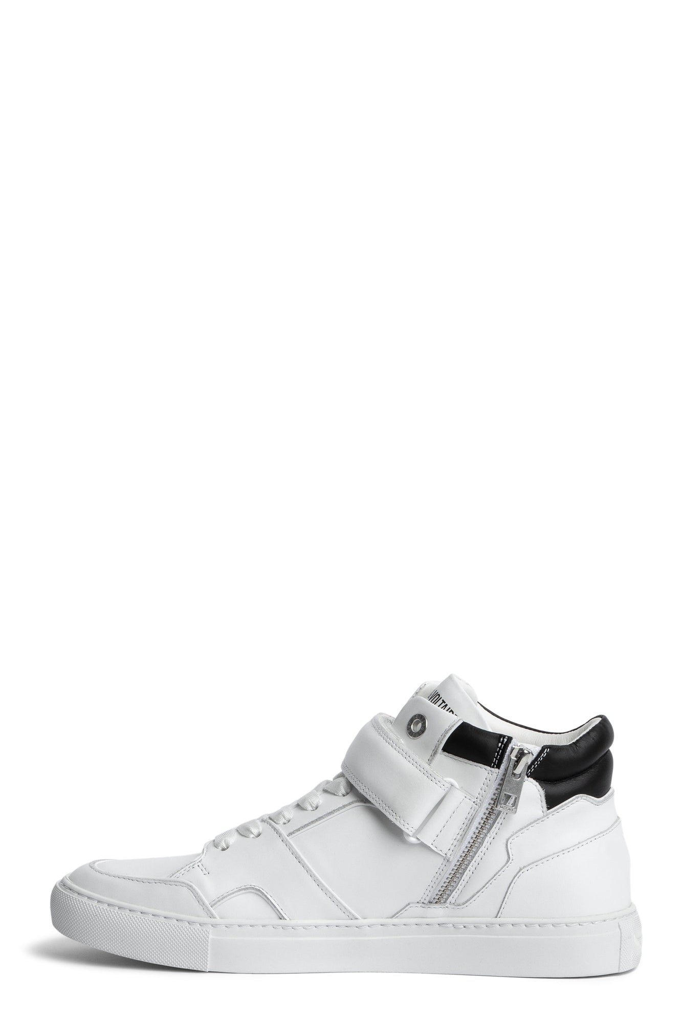 Mid Flash Smooth Calfskin Sneakers | White