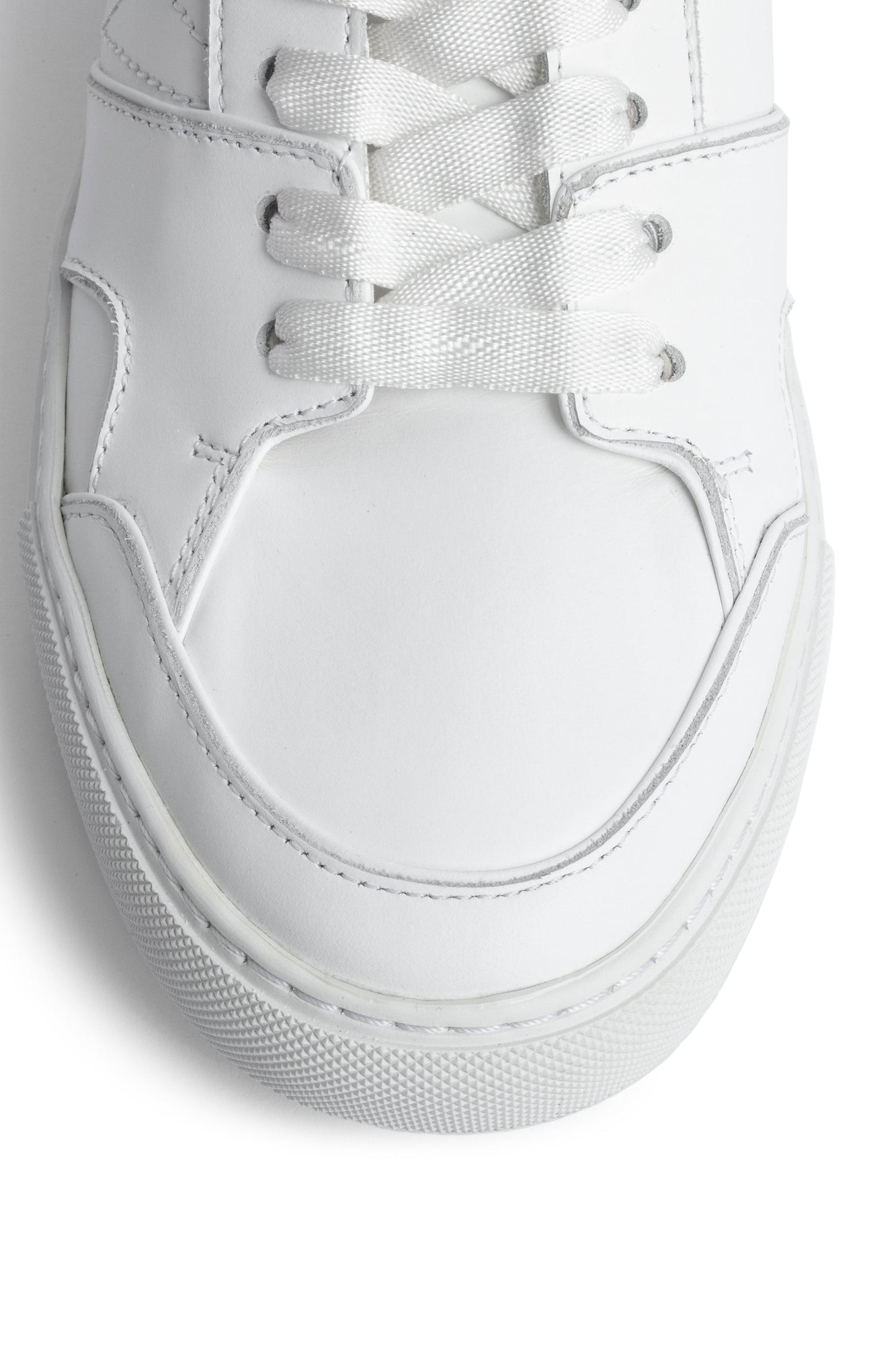 Mid Flash Smooth Calfskin Sneakers | White
