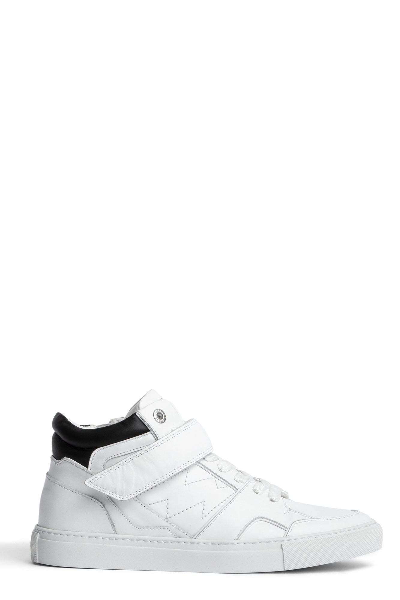 Mid Flash Smooth Calfskin Sneakers | White