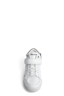 Mid Flash Smooth Calfskin Sneakers | White