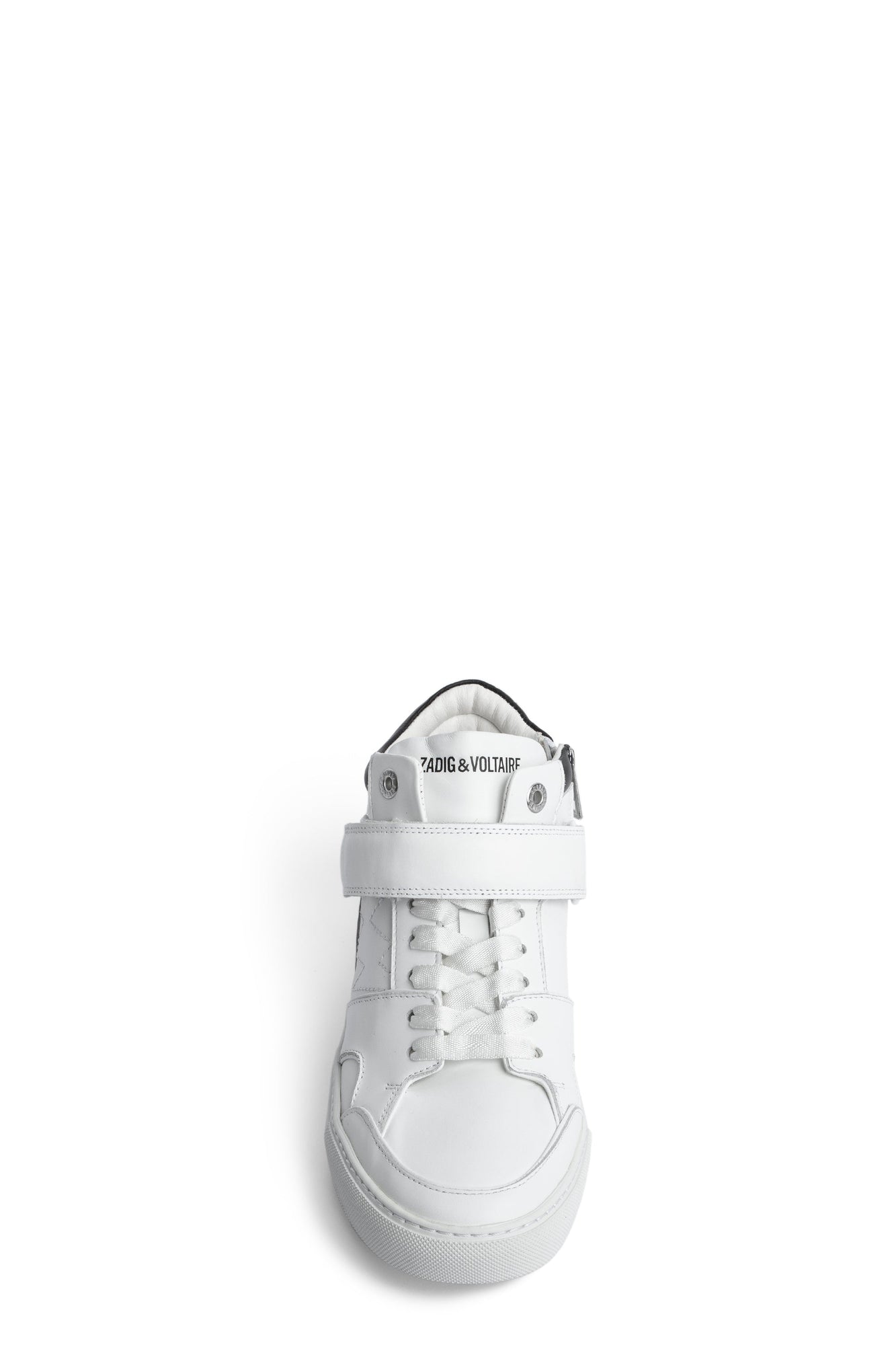 Mid Flash Smooth Calfskin Sneakers | White