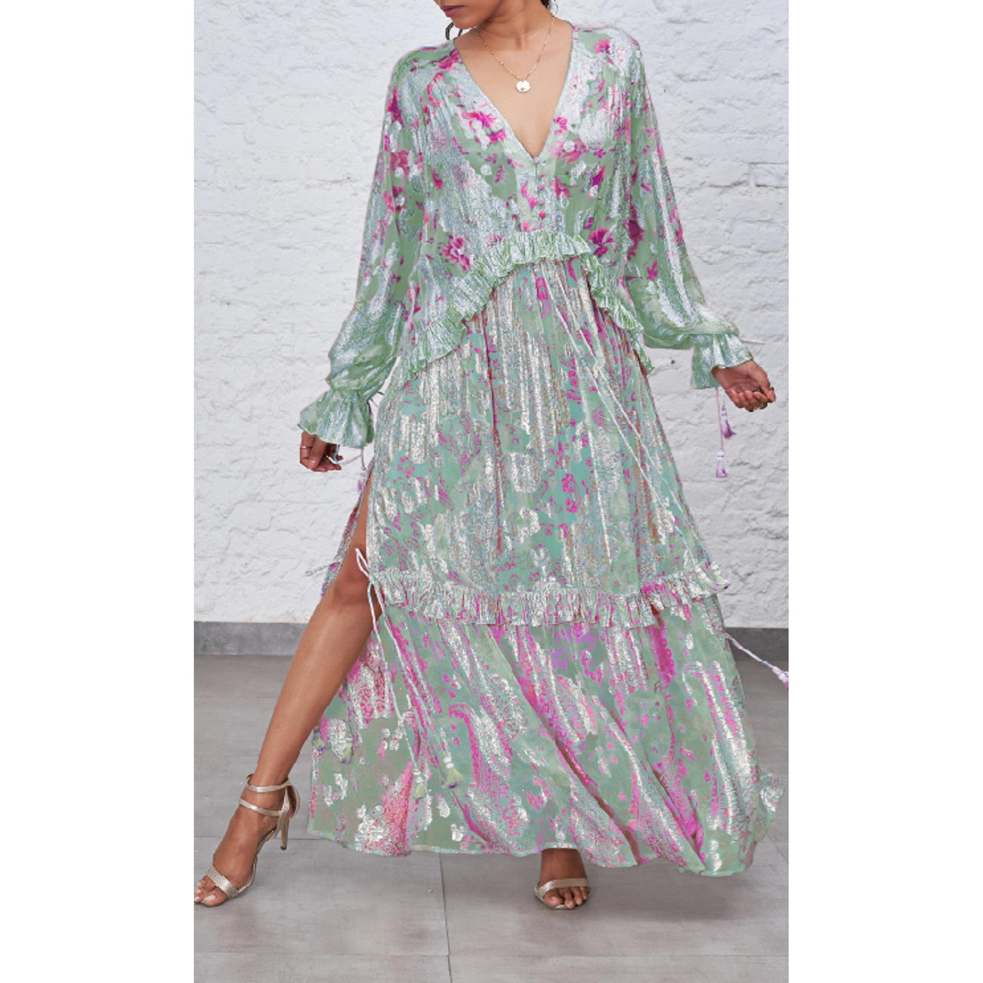 Sahar Green Kaftan