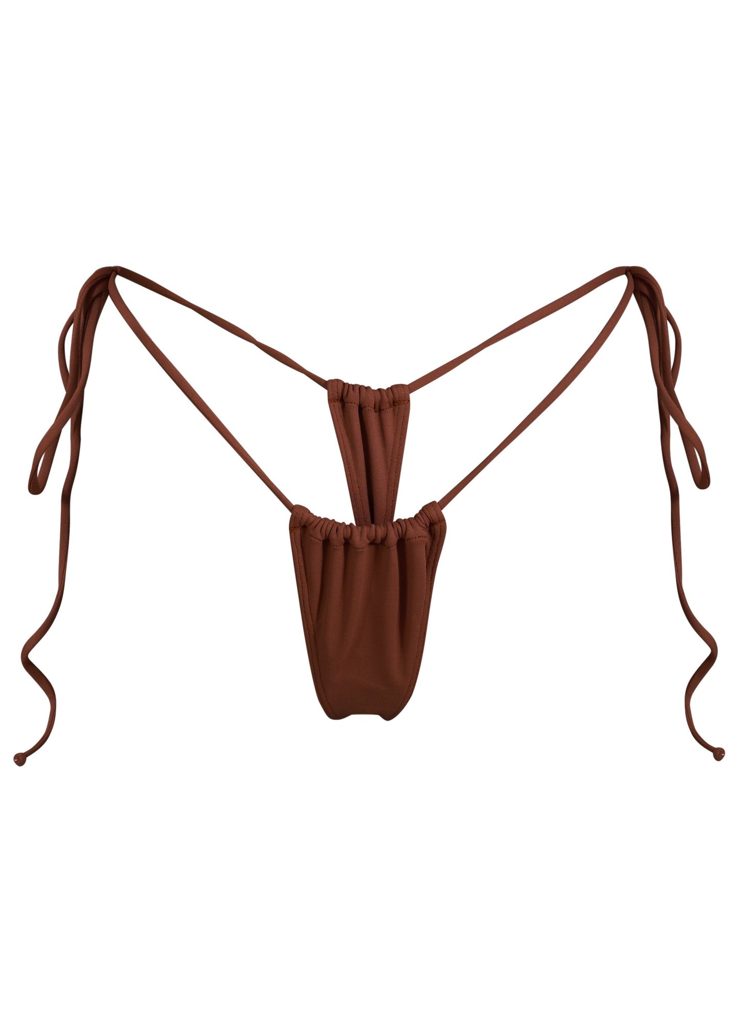 Sanctuary Tassel Thong Bikini Bottom | Skinny Dip Brown