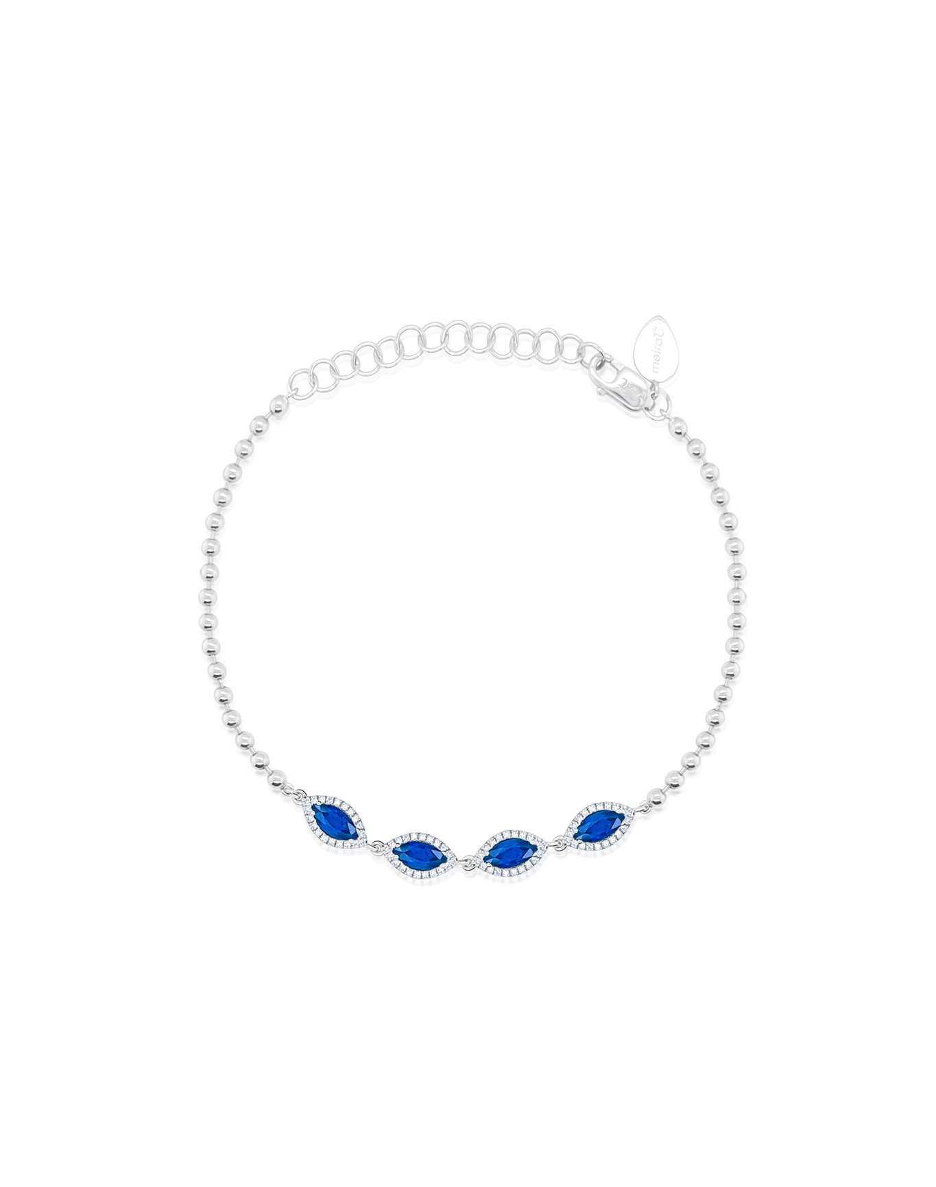 Sapphire Ball Chain Bracelet | Blue