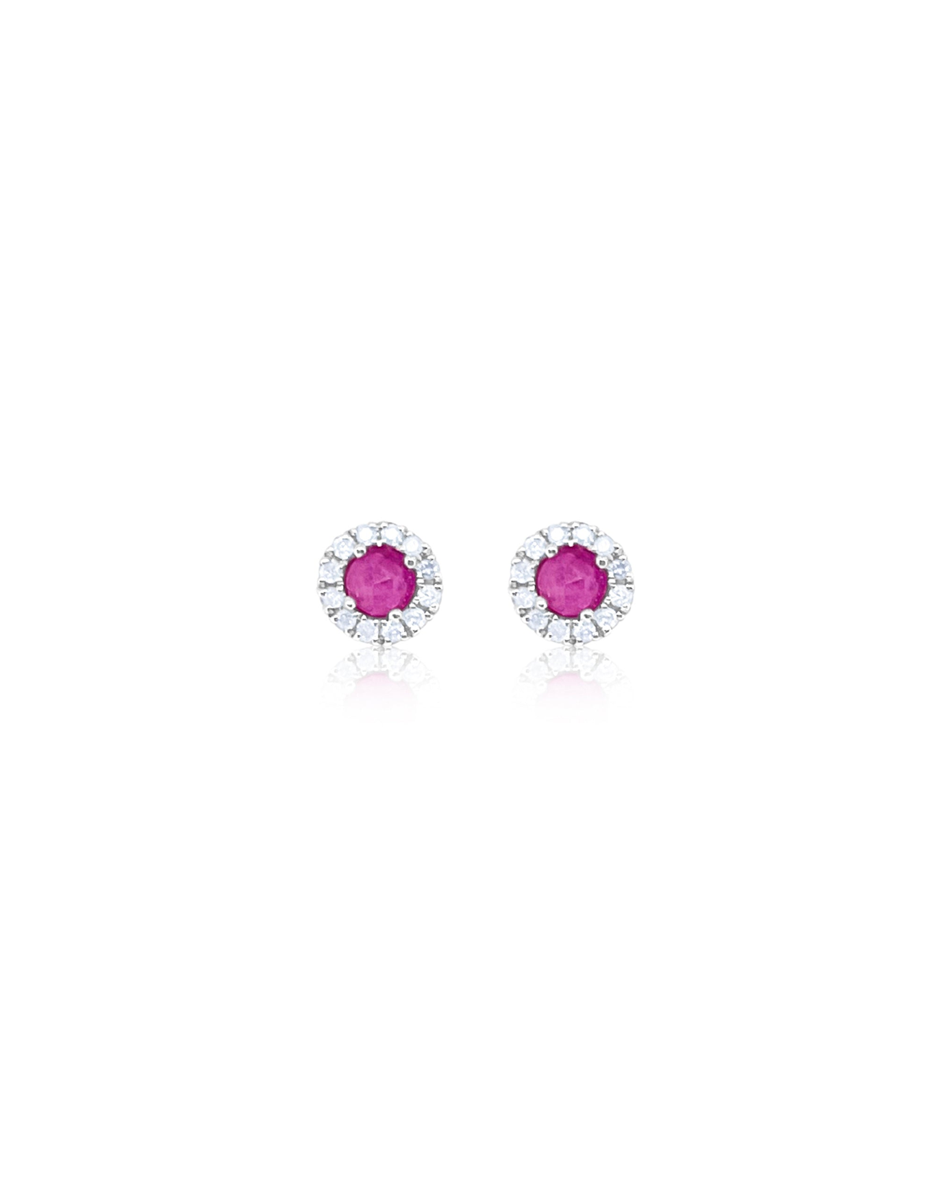 Sapphire Studs | Pink
