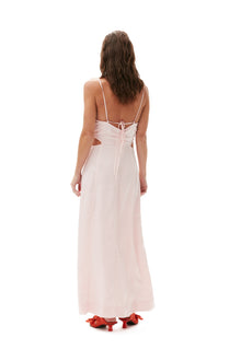 Satin Maxi Dress | Light Lilac