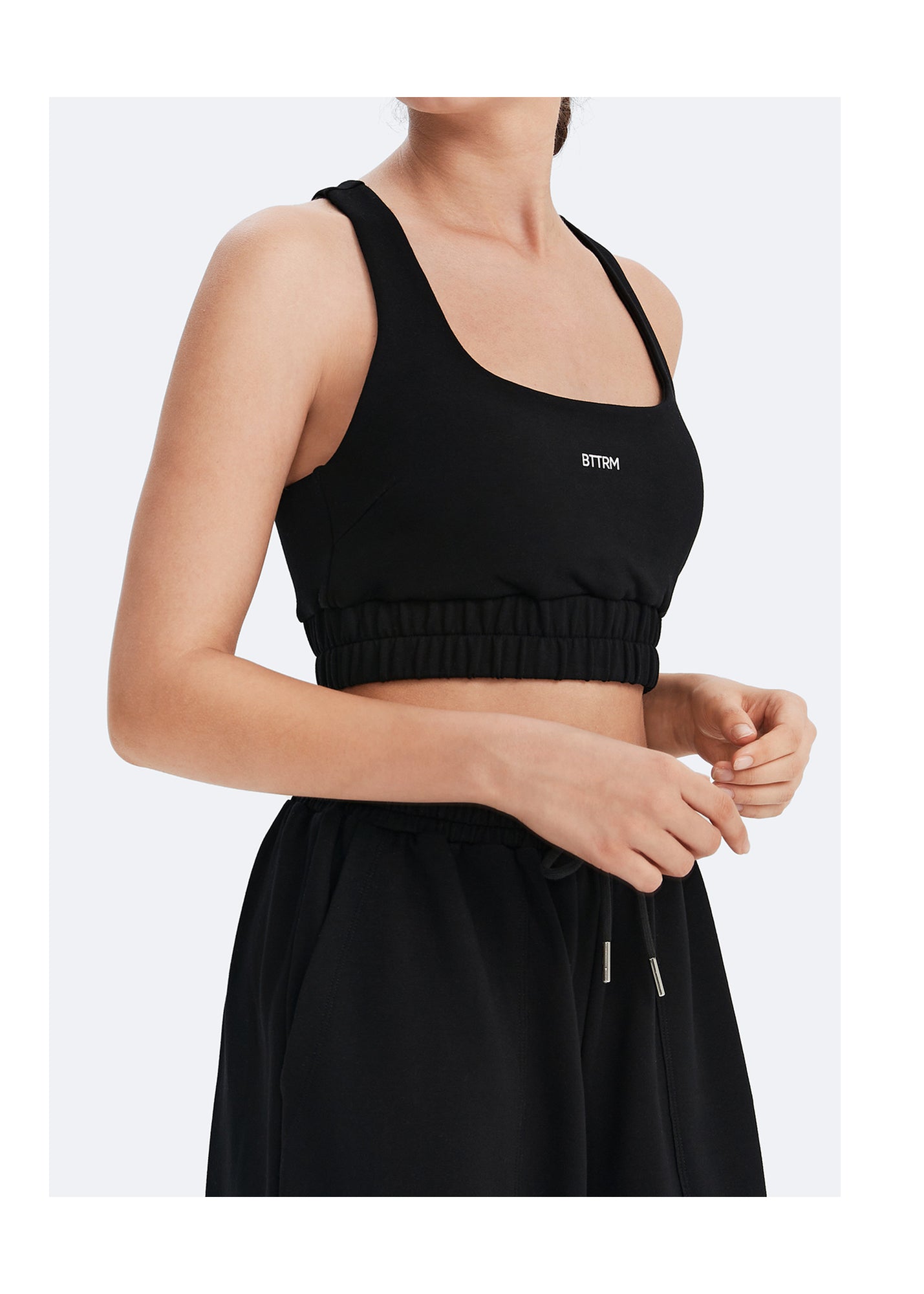 Scoop Neck Racerback Bra | Black
