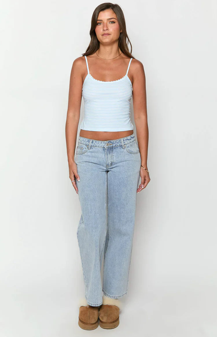 Scottie Striped Singlet | Blue