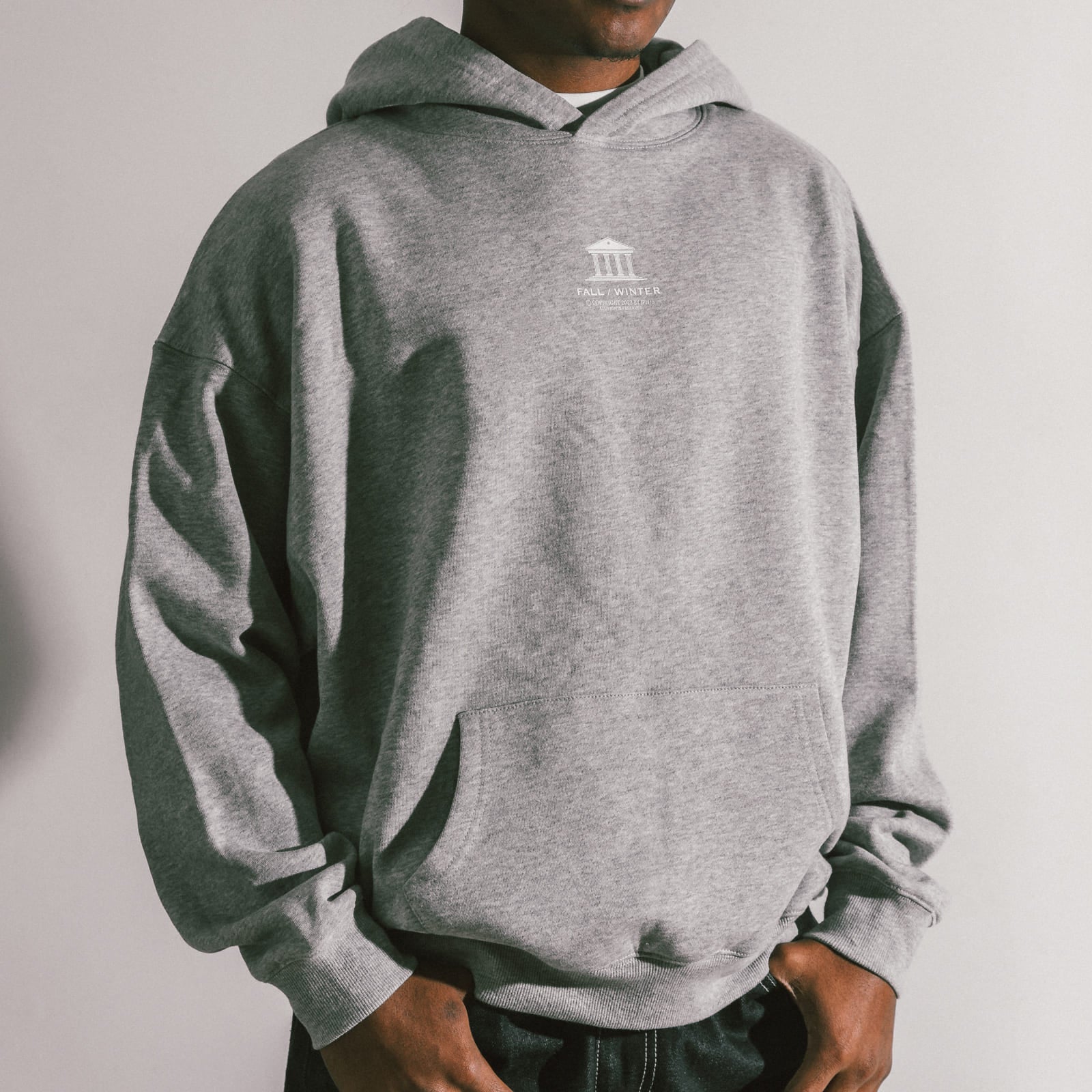 Heather Grey-Everyday-Fleece-Hoodie-Male