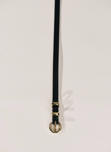 Thin Belt Belt | Black & 24K Gold